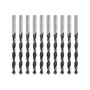 10PCS 7mm Brad Point Wood Drill Bits, 45# Steel 3 Point Woodworking Drilling Tools for Hardwood Softwood Plywood MDF Acrylic Plastic DIY Projects Precise Round Holes in Kuwait