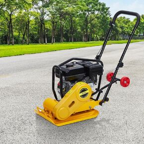 7HP Plate Compactor, 212CC Gas Engine, 4200 lbs Vibratory Compaction Tamper, Plate Power Jumping Jack Tamper, 5600 VPM Pavement Compactor for Walkways, Asphalts, Paver Landscaping in Kuwait
