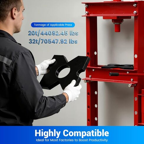 لوحة ضغط أربور، زوج واحد مقاس 9.75 بوصة × 9.75 بوصة × 1 بوصة لوحة ضغط للمتجر الهيدروليكي على شكل حرف H 20 طن بإطار معدني على شكل حرف H من لوحات الضغط للمتجر الهيدروليكي لورش العمل والمصانع والإنتاج in Kuwait