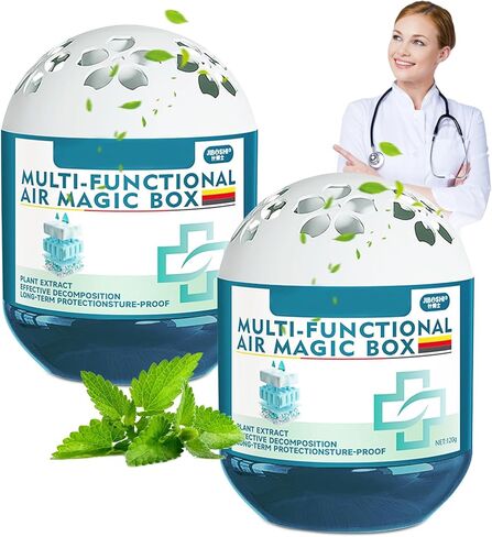 Air Magic Box, Dust Removal Magic Box, Indoor Air Purification Dust Removal Magic Box, Long-Lasting Air Freshener 120g for Home, Office, Bedroom, Pet Areas(2PCS) in Kuwait