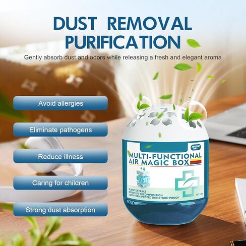 Air Magic Box, Dust Removal Magic Box, Indoor Air Purification Dust Removal Magic Box, Long-Lasting Air Freshener 120g for Home, Office, Bedroom, Pet Areas(2PCS) in Kuwait