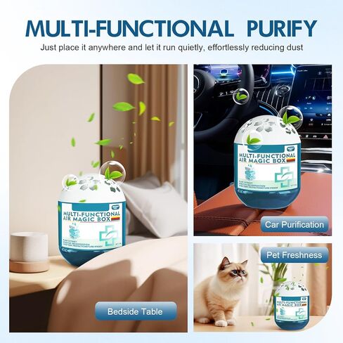 Air Magic Box, Dust Removal Magic Box, Indoor Air Purification Dust Removal Magic Box, Long-Lasting Air Freshener 120g for Home, Office, Bedroom, Pet Areas(2PCS) in Kuwait