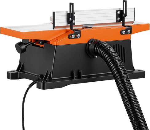 VEVOR Benchtop Jointer, 6 in, 2 HP 12000 RPM Bench Top Wood Jointer, with Straight Cutterhead, 2 HSS Blades, 6 x 23 in Cast Aluminum Table, Up to 1/8 in Depth, Adjustable Fence, for Woodworking DIY in Kuwait
