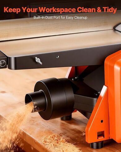 VEVOR وصلة حلزونية منضدية، 8 بوصة، 2 HP 8500 دورة في الدقيقة، وصلة خشبية علوية، مع رأس قطع حلزوني 18 شفرة، طاولة ألومنيوم مصبوبة قابلة للتمديد، عمق يصل إلى 1/8 بوصة، سياج قابل للتعديل، للأعمال الخشبية DIY in Kuwait
