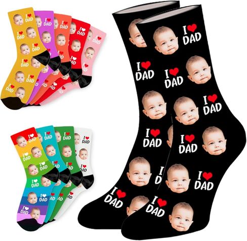 PUREFLY Ships Next Day Personalized Gifts for Men, Print Your Face on Socks, Funny Christmas Gift, Custom Photo Sock for Men in Saudi Arabia