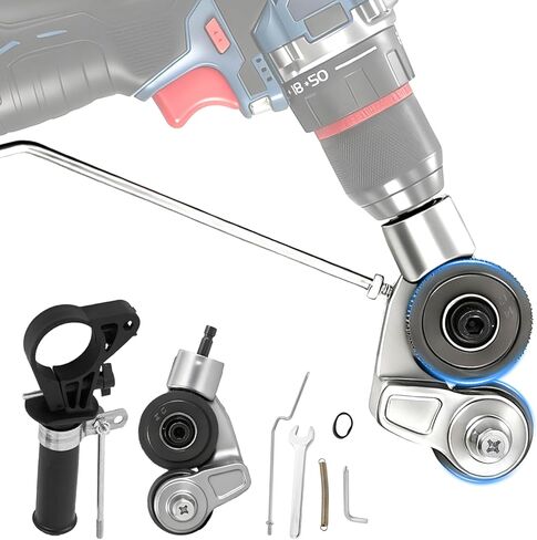 Metal Nibbler Drill Attachment, Heavy-Duty Sheet Metal Cutter for Electric Drill, Double-Cut Nibbler Tool for Fast Clean Cutting of Iron, Steel, Aluminum, Copper and Plastic Panels in Kuwait