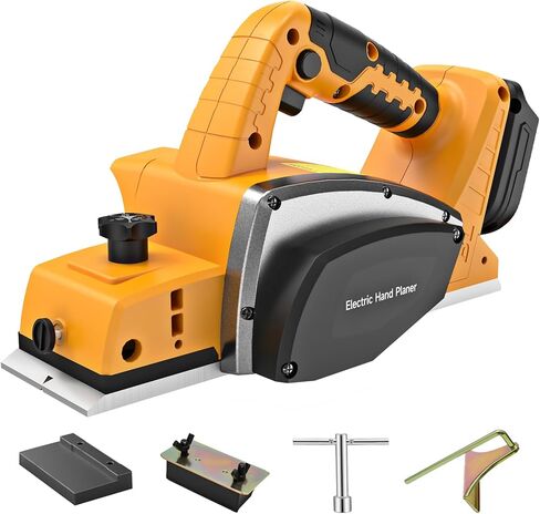 Cordless Hand Planer Compatible with DeWalt 20V Battery，3-1/4" Brushless Electric Wood Planer，30000 CPM Power Planer with Precision Depth Adjustment for Woodworking & Carpentry(Tool Only，No Battery) in Kuwait