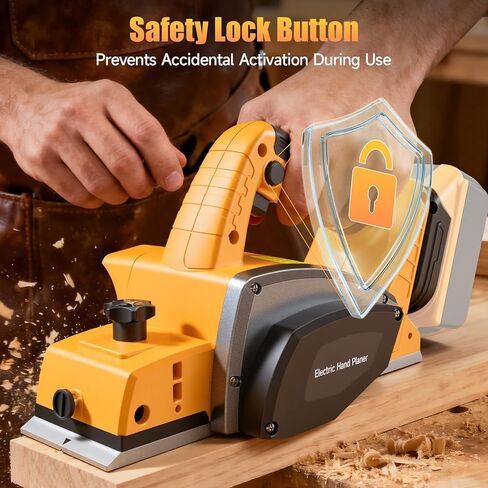 Cordless Hand Planer Compatible with DeWalt 20V Battery，3-1/4" Brushless Electric Wood Planer，30000 CPM Power Planer with Precision Depth Adjustment for Woodworking & Carpentry(Tool Only，No Battery) in Kuwait