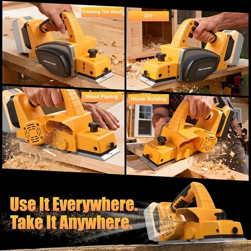 Cordless Hand Planer Compatible with DeWalt 20V Battery，3-1/4" Brushless Electric Wood Planer，30000 CPM Power Planer with Precision Depth Adjustment for Woodworking & Carpentry(Tool Only，No Battery) in Kuwait