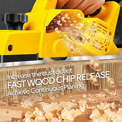 Brushless Hand Planer Compatible With Dewalt 20V Battery(No Battery) Electric Wood Planer, 3-1/4 Inch,15000PRM, 0.08" Cut Depth for Carpentry Home DIY Woodworking in Kuwait