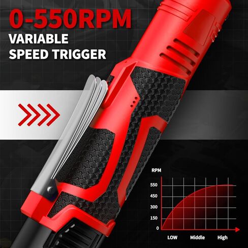 FULLYEA Cordless Electric Ratchet Wrench Set, 40 Ft-lbs, 550 RPM Power Ratchet,16.8V electric ratchet 3/8" drive with Variable Speed, 1/4" Adapter, LED Light, 2*2.0Ah Li-ion Batteries and Fast Charger in Kuwait