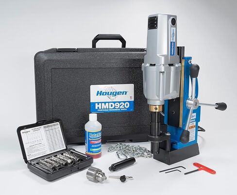 Hougen HMD920 115-Volt Magnetic Drill 3 Speed/Coolant Bottle Plus 1/2" Drill Chuck Adapter Plus 12002 Rotabroach Cutter Kit Replacement of The HMD917 in Kuwait