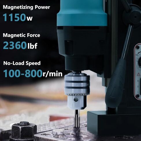 Mag Drill Press, 1150W Magnetic Drill Press, 2360lbf /10500N Mag Force, Portable Electric magnet press machine for Metal Surface in Kuwait