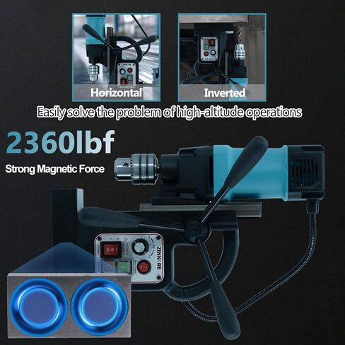 Mag Drill Press, 1150W Magnetic Drill Press, 2360lbf /10500N Mag Force, Portable Electric magnet press machine for Metal Surface in Kuwait