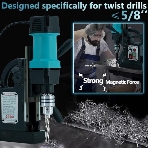 Mag Drill Press, 1150W Magnetic Drill Press, 2360lbf /10500N Mag Force, Portable Electric magnet press machine for Metal Surface in Kuwait