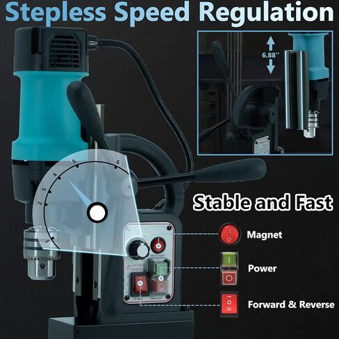 Mag Drill Press, 1150W Magnetic Drill Press, 2360lbf /10500N Mag Force, Portable Electric magnet press machine for Metal Surface in Kuwait