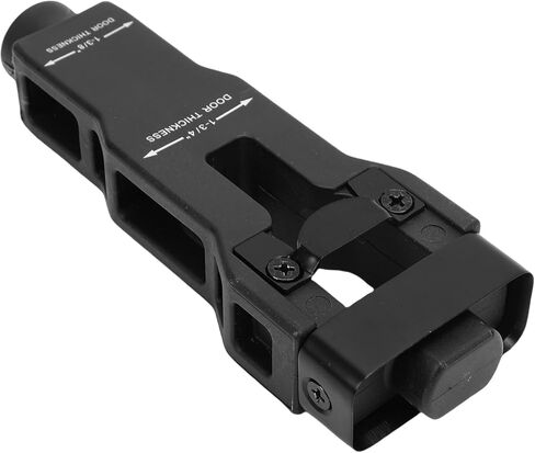 Zerodis Door Latch Mortise Tool, Contour and Pilot Head for Accurate Lock Installation, with Strike Plate Cutter and Mortise, for Doors 1 3/4in or 1 3/8in Thick (Black) in Kuwait