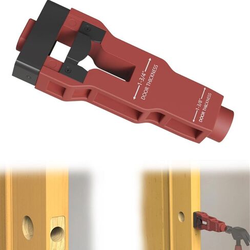 Eujgoov Door Latch Mortise Tool, Aluminum Alloy Mortising Cutter with Built in Depth Guide and Alignment Head for Accurate Door Lock Installation on 1.75in or 1.38in Doors in Kuwait