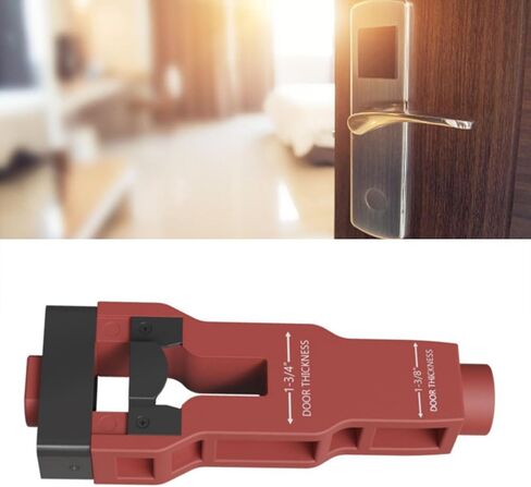 Eujgoov Door Latch Mortise Tool, Aluminum Alloy Mortising Cutter with Built in Depth Guide and Alignment Head for Accurate Door Lock Installation on 1.75in or 1.38in Doors in Kuwait