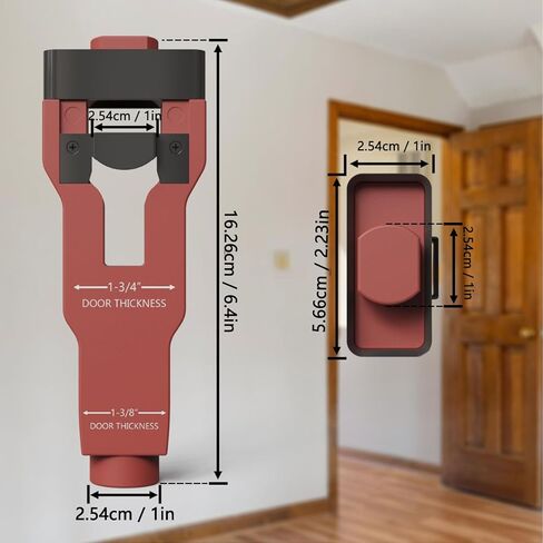 Eujgoov Door Latch Mortise Tool, Aluminum Alloy Mortising Cutter with Built in Depth Guide and Alignment Head for Accurate Door Lock Installation on 1.75in or 1.38in Doors in Kuwait