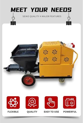 High Performance Mortar Sprayer | Professional Equipment for Efficient Wall Finishing & Consistent Coating Results on Construction Sites in Kuwait