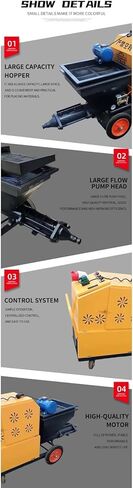 High Performance Mortar Sprayer | Professional Equipment for Efficient Wall Finishing & Consistent Coating Results on Construction Sites in Kuwait