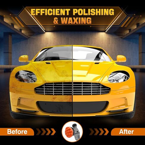 VERVEWAVE Cordless Buffer Polisher Kit for Dewalt 20V Battery (No Battery), 6-Inch Orbital Car Polisher Variable Speed 1800—5500 RPM, 17PCS Polishing Accessories, for Car Polishing/Waxing (Tool Only) in Saudi Arabia