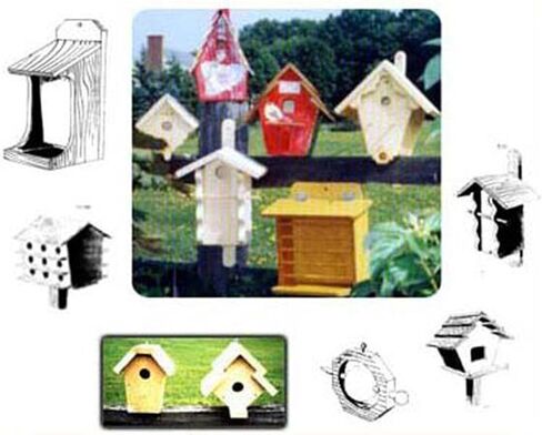 Woodcraft Project Paper Plan to Build 27 Birdhouses and Feeders - Material Not Included in Kuwait