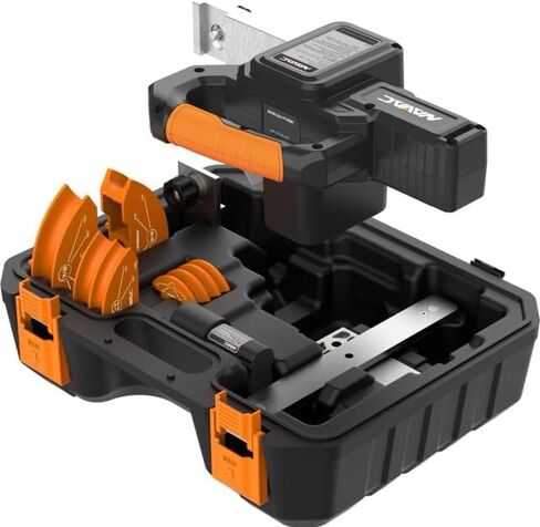 طقم ثني أنبوب الطاقة NAVAC BreakFree® NTB7L2 | بندر الأنبوب النحاسي HVACR اللاسلكي | 7 مقاسات من 1/4 إلى 7/8 بوصة OD | USB من النوع C قابل للشحن | الإصدار التلقائي in Kuwait