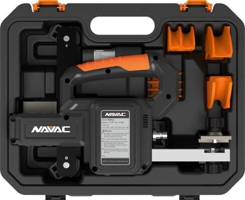 طقم ثني أنبوب الطاقة NAVAC BreakFree® NTB7L2 | بندر الأنبوب النحاسي HVACR اللاسلكي | 7 مقاسات من 1/4 إلى 7/8 بوصة OD | USB من النوع C قابل للشحن | الإصدار التلقائي in Kuwait