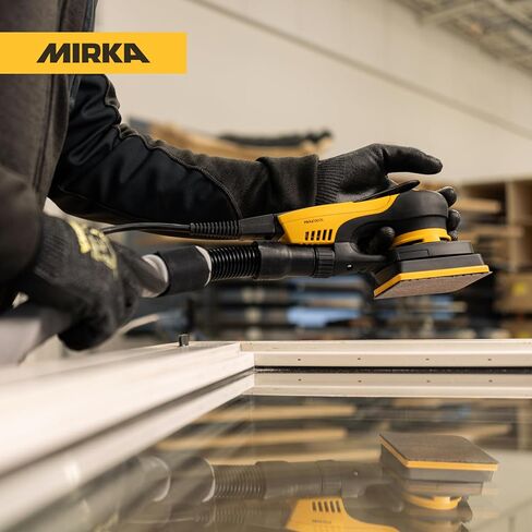 ماكينة صنفرة مدارية كهربائية Mirka DEOS II 343X 3 × 4 بوصة، محرك بدون فرش، سرعة قابلة للتعديل، جاهزة للبلوتوث، صنفرة خالية من الغبار - مثالية للمساحات الضيقة والأعمال التفصيلية in Kuwait