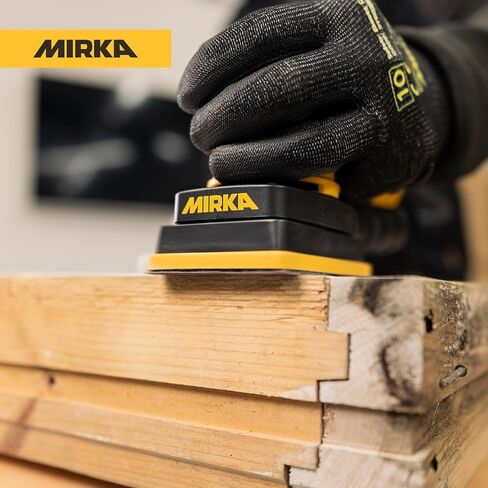ماكينة صنفرة مدارية كهربائية Mirka DEOS II 343X 3 × 4 بوصة، محرك بدون فرش، سرعة قابلة للتعديل، جاهزة للبلوتوث، صنفرة خالية من الغبار - مثالية للمساحات الضيقة والأعمال التفصيلية in Kuwait