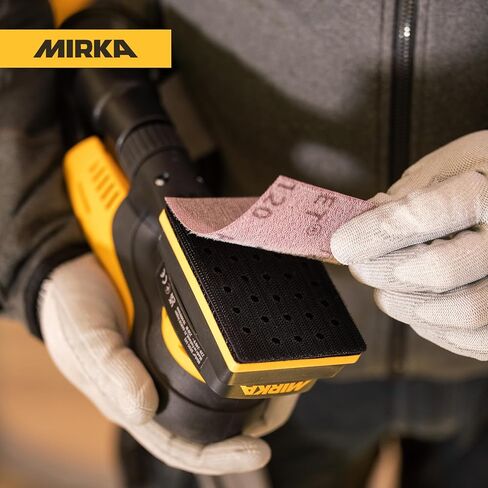 ماكينة صنفرة مدارية كهربائية Mirka DEOS II 343X 3 × 4 بوصة، محرك بدون فرش، سرعة قابلة للتعديل، جاهزة للبلوتوث، صنفرة خالية من الغبار - مثالية للمساحات الضيقة والأعمال التفصيلية in Kuwait