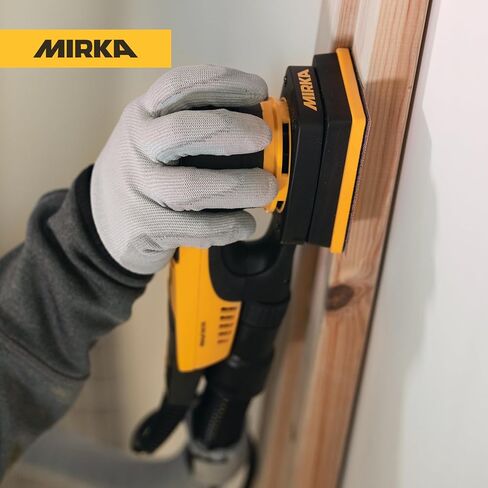 ماكينة صنفرة مدارية كهربائية Mirka DEOS II 343X 3 × 4 بوصة، محرك بدون فرش، سرعة قابلة للتعديل، جاهزة للبلوتوث، صنفرة خالية من الغبار - مثالية للمساحات الضيقة والأعمال التفصيلية in Kuwait