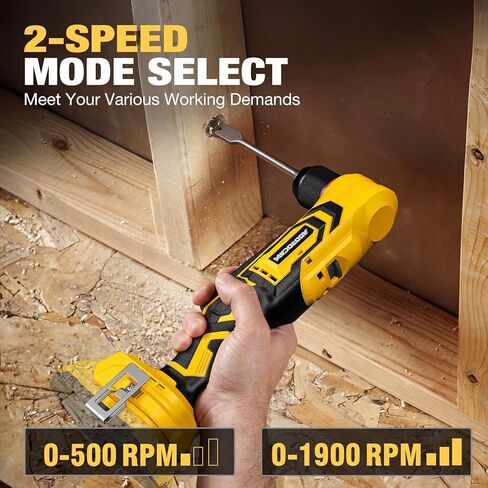 مثقاب زاوية يمنى بدون فرشاة لبطارية DeWalt 20V (أداة فقط)، مثقاب زاوية لاسلكي 3/8 بوصة مع تصميم مدمج وسرعة متغيرة، يتميز بمصباح LED للبراغي/الحفر in Kuwait
