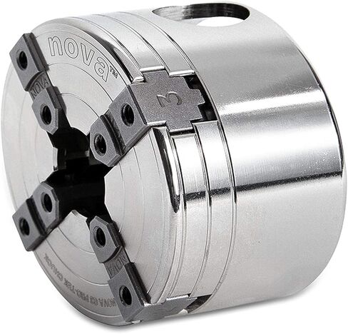 مجموعة ظرف مخرطة الخشب Nova Pro-Tek 48296 G3 مع 3 مجموعات فك (2 بوصة قياسية، 4 بوصة فكي وعاء، و1 بوصة فكي دبوس) إصدار إدراج، مع إدراج محول (مع إدراج ILNS 1-1/4 بوصة × 8tpi) in Kuwait