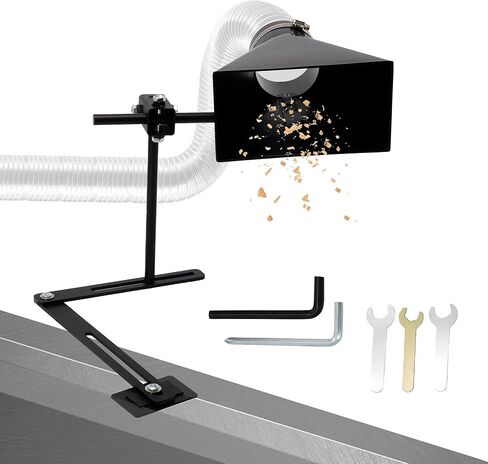 Woodturning Dust Hood, Lathe Dust Collection with Adjustable Stand for Effective Dust Extraction Collection, Wood Lathe Accessory, Woodworking Tools for Reduce the Amount of Dust in Air/Floor in Kuwait