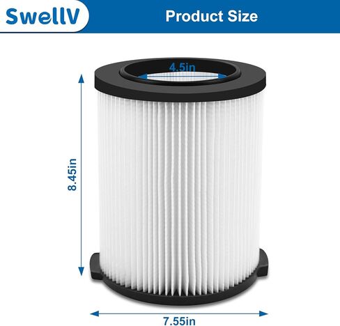 VF4000 Replacement Filter, Compatible with Standard Wet/Dry Vac Filter Vf4000, Vacs Wet Dry 5-20, 6-9 Gal Husky Vacuum,Replacement Vf4000 Filter(VF4000-2P) in Kuwait