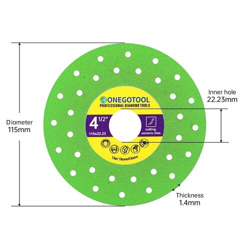 4-1/2 inch Tile Cutter Diamond Saw Blade for Angle Grinder Porcelain Ceramic Glass Marble Cutting Tools Grinding disc (3pcs) in Kuwait