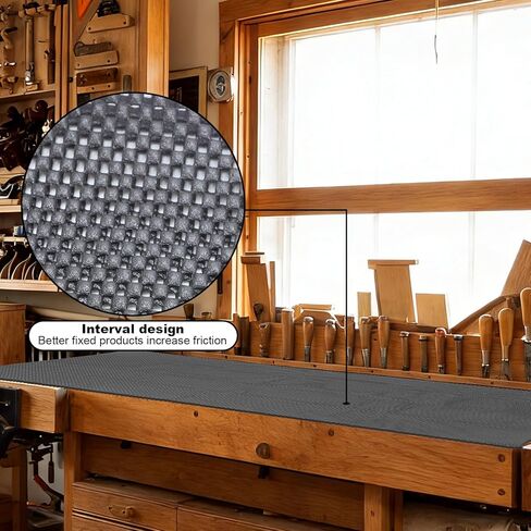 Anti-Slip Router Table Mat Non Slip Work Bench Top Mat - 24" x 48" 2pcs Durable Non Slip Pad Tool Mats for Workshop Woodworking Router Cabinet Drawer Shelf Liner in Kuwait