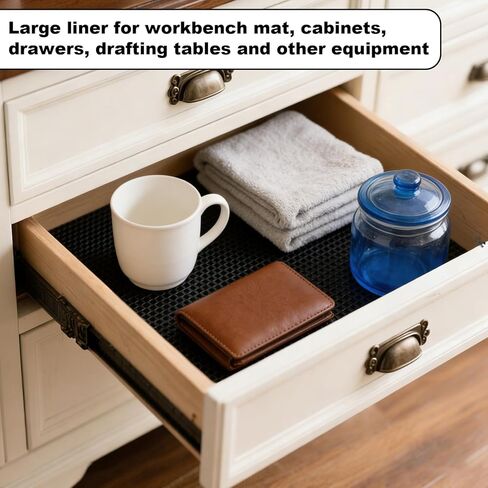 Anti-Slip Router Table Mat Non Slip Work Bench Top Mat - 24" x 48" 2pcs Durable Non Slip Pad Tool Mats for Workshop Woodworking Router Cabinet Drawer Shelf Liner in Kuwait