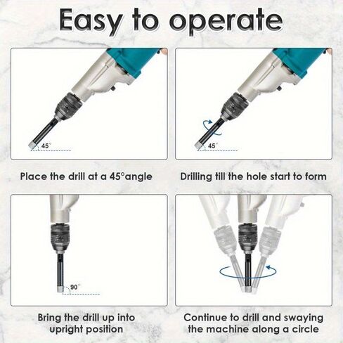 6pcs Diamond Drill Bits Tile Hole Opener, 6-16mm Hexagonal Shank Dry Diamond Drill Bit Hole Saw for Glass Granite Tile Cutter in Kuwait