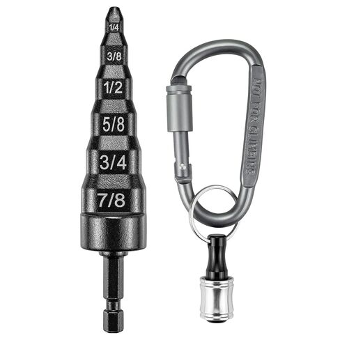 6-in-1 Copper Swedge Tool HVAC, Black Soft Tube Expander, Carbon Steel, Bit Holder, No.8 Flat Carabiner, Swaging Tool Set for Drill, Swage Repair Kit for 1/4 3/8 1/2 5/8 3/4 7/8 Pipe in Saudi Arabia