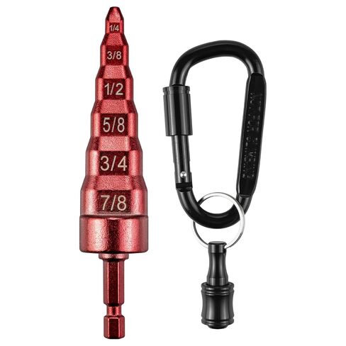 6-in-1 Copper Swedge Tool HVAC, Black Soft Tube Expander, Carbon Steel, Bit Holder, No.8 Flat Carabiner, Swaging Tool Set for Drill, Swage Repair Kit for 1/4 3/8 1/2 5/8 3/4 7/8 Pipe in Saudi Arabia