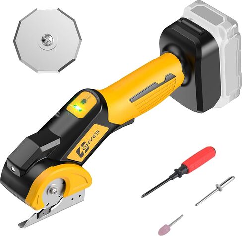 مقص كهربائي لاسلكي مناسب لبطارية DeWALT 20 فولت بحد أقصى 440 دورة في الدقيقة لقاطع الورق المقوى الدوار للنسيج والسجاد البلاستيكي (البطارية غير متضمنة، شفرة بديلة إضافية) in Kuwait
