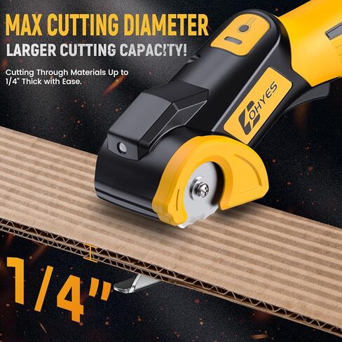 مقص كهربائي لاسلكي مناسب لبطارية DeWALT 20 فولت بحد أقصى 440 دورة في الدقيقة لقاطع الورق المقوى الدوار للنسيج والسجاد البلاستيكي (البطارية غير متضمنة، شفرة بديلة إضافية) in Kuwait