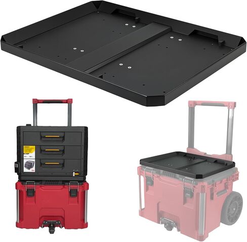 قاعدة تثبيت Packout متوافقة مع صندوق أدوات ToughBuilt StackTech - تنزلق لتناسب درج Milwaukee Packout وسطح صندوق الأدوات المتدحرج للتكديس الآمن in Kuwait