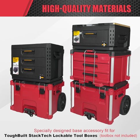قاعدة تثبيت Packout متوافقة مع صندوق أدوات ToughBuilt StackTech - تنزلق لتناسب درج Milwaukee Packout وسطح صندوق الأدوات المتدحرج للتكديس الآمن in Kuwait