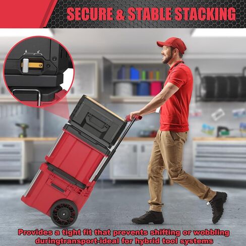قاعدة تثبيت Packout متوافقة مع صندوق أدوات ToughBuilt StackTech - تنزلق لتناسب درج Milwaukee Packout وسطح صندوق الأدوات المتدحرج للتكديس الآمن in Kuwait