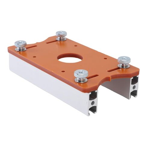 Wood Trimmer Router Base, 2 in 1 Aluminum Alloy Slotting Bracket, 65mm Inside Diameter Fit Bracket with Precision Cut, Ideal for Chamfering, Grooving & Curved Cutting in Kuwait